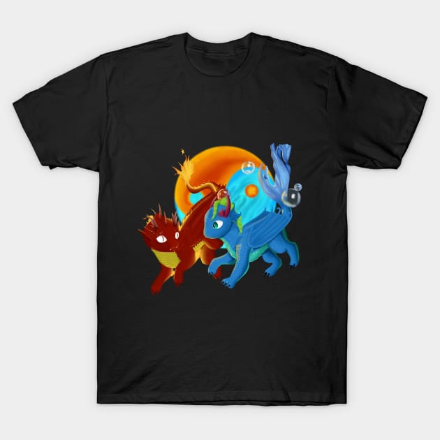 dragões elementais T-Shirt by Tomich